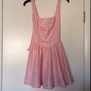 Jacquard Open Back Bow Dress